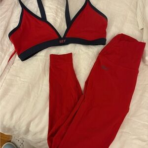 Women's Red SET Active Set